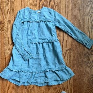 💯 organic cotton Blue Tiered Ruffle Dress